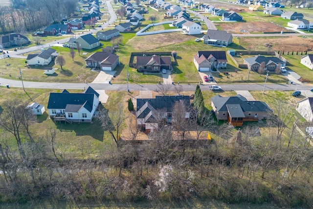 aerial view with a residential view