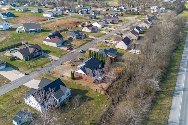 bird's eye view featuring a residential view