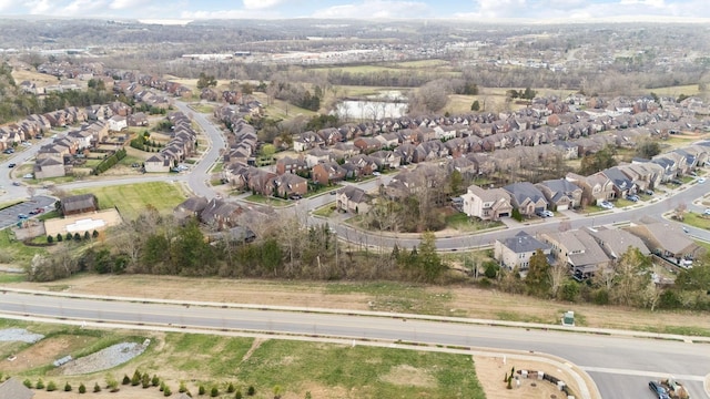 bird's eye view with a residential view