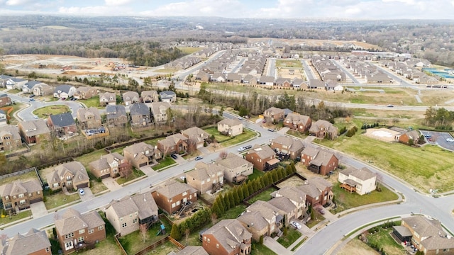 aerial view with a residential view