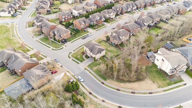 aerial view with a residential view