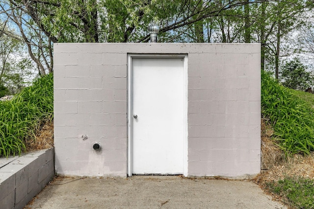 view of shed