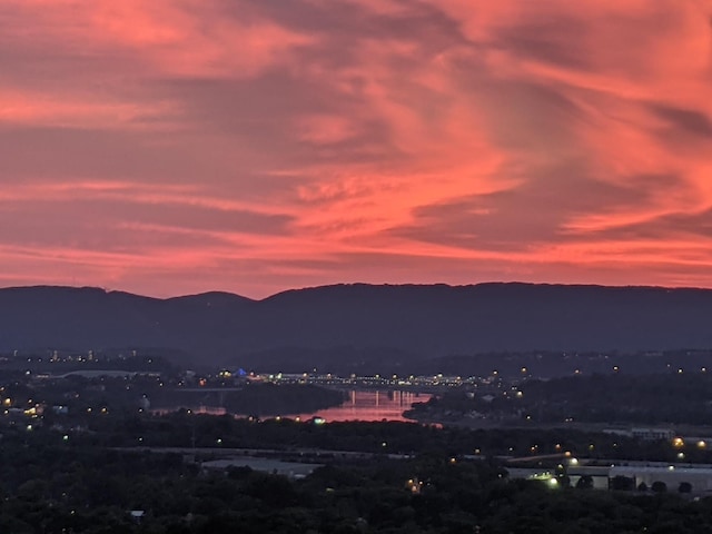 property view of mountains featuring a water view