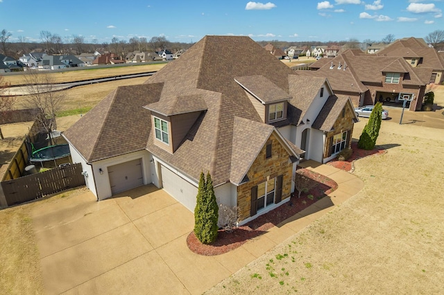 drone / aerial view featuring a residential view