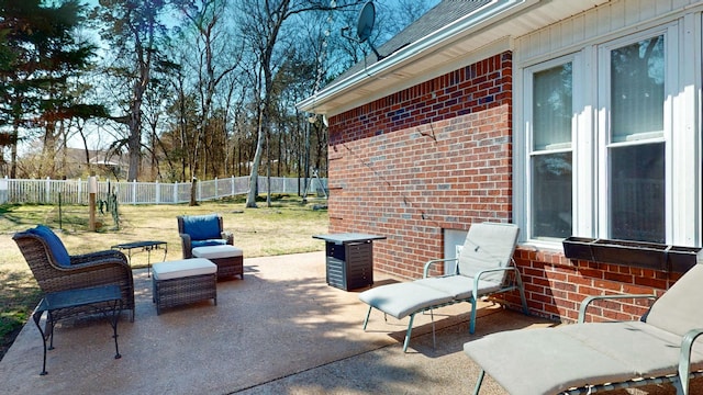 view of patio with fence