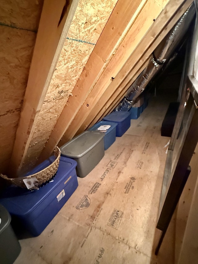 view of attic