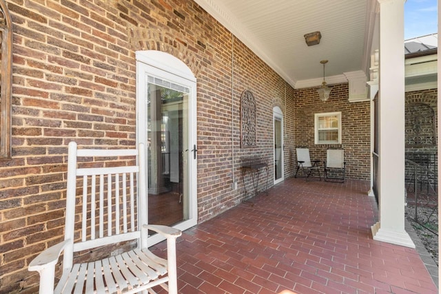 view of patio with covered porch