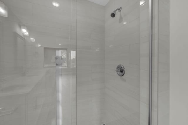 full bathroom with a shower stall