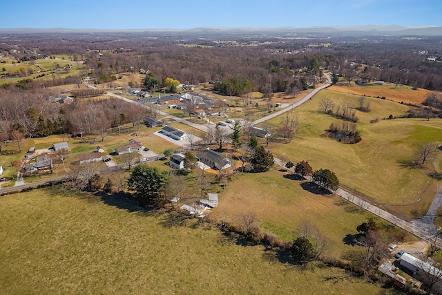 bird's eye view with a rural view