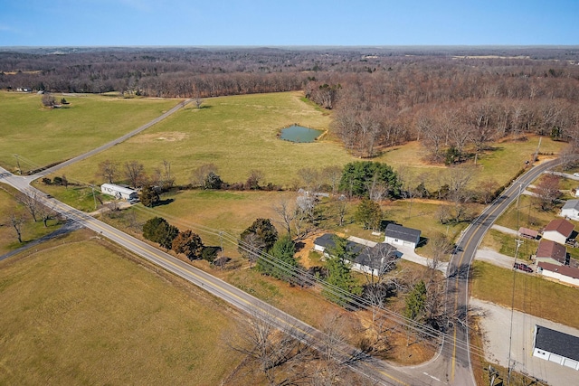 bird's eye view with a rural view