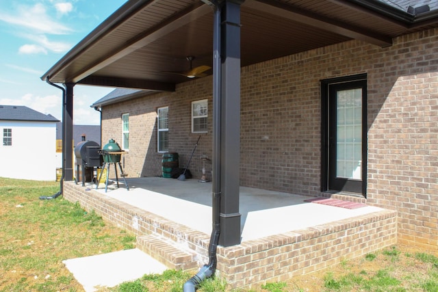 view of patio / terrace featuring area for grilling