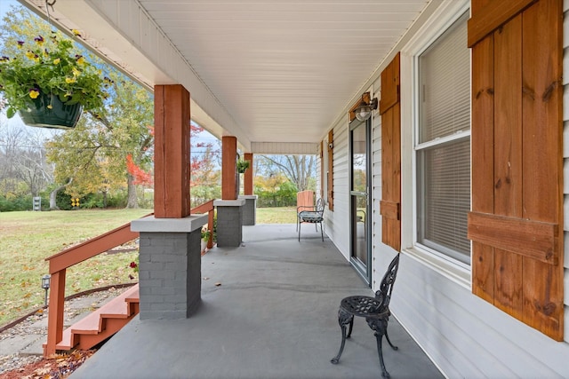 view of patio / terrace featuring a porch