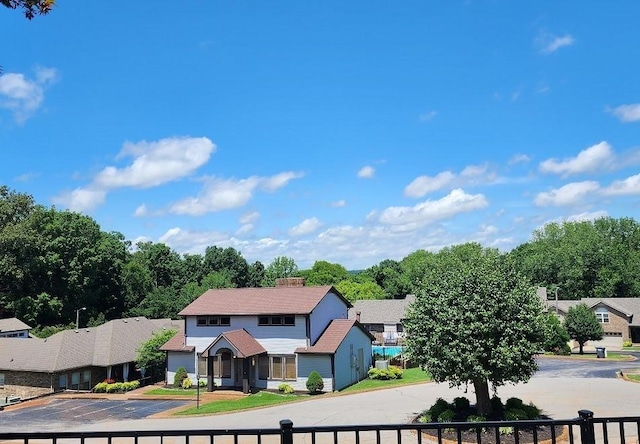 view of front of home featuring a residential view