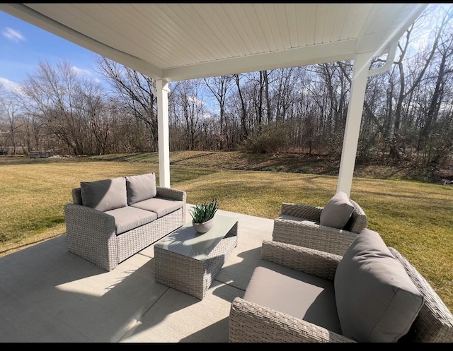 view of patio / terrace featuring outdoor lounge area