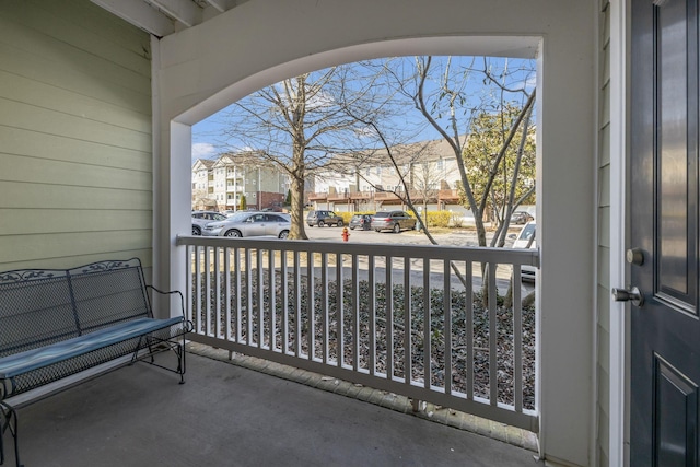 balcony with a residential view