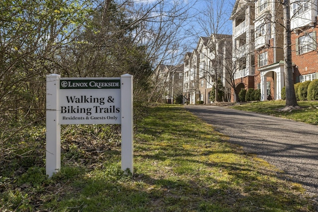 exterior space featuring aphalt driveway