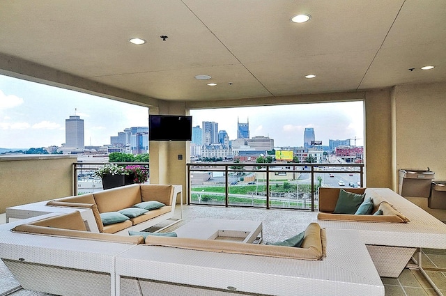 balcony with an outdoor living space