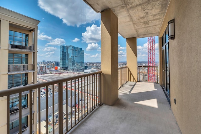 balcony with a city view