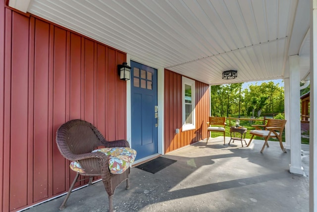 view of patio with covered porch