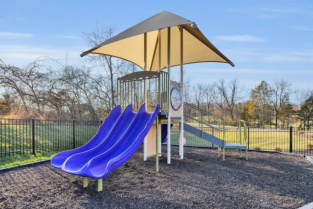 community play area featuring fence