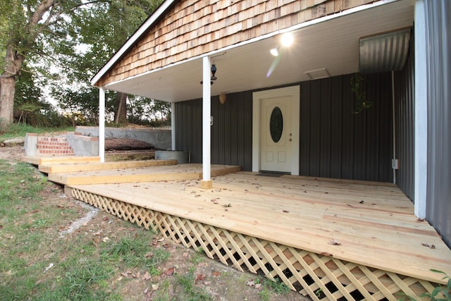 view of wooden terrace