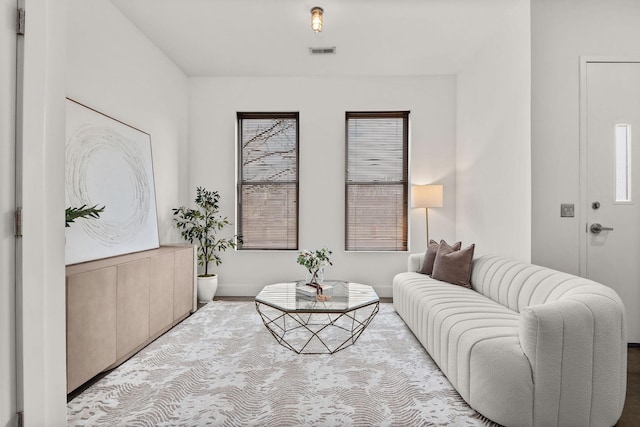 living room with visible vents