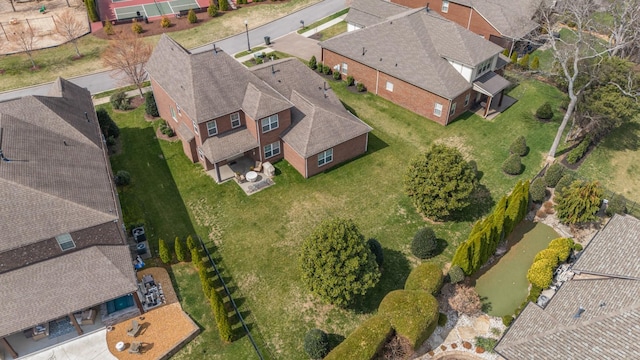 drone / aerial view featuring a residential view