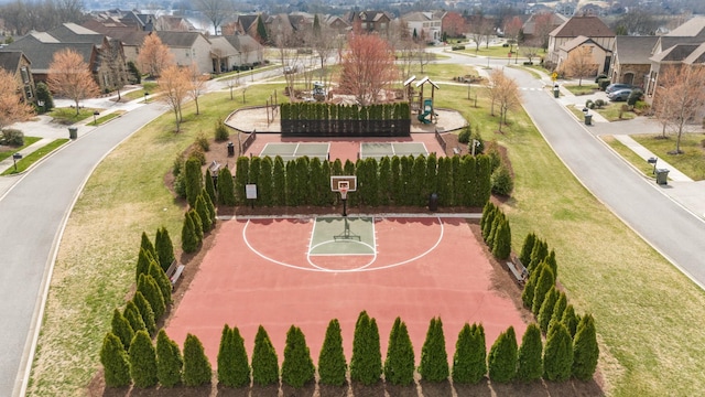 bird's eye view with a residential view