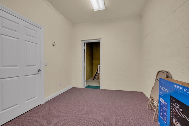 interior space with crown molding