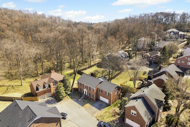 bird's eye view featuring a residential view