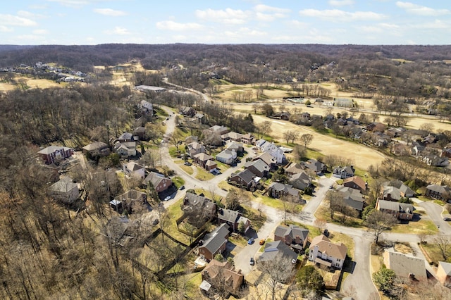 aerial view featuring a residential view