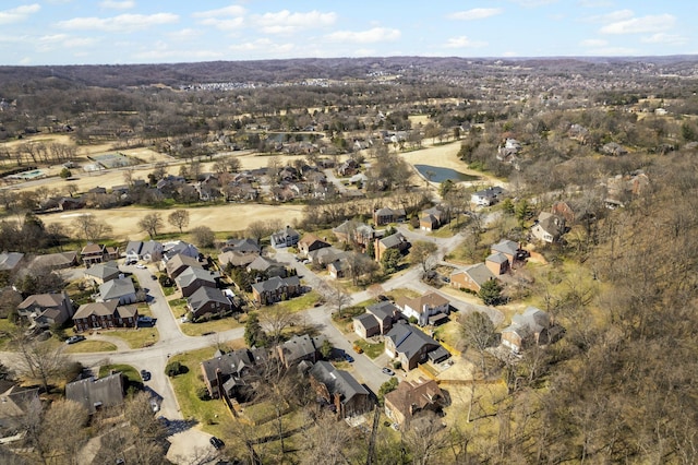 bird's eye view featuring a residential view