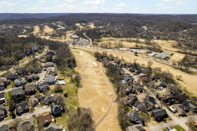 bird's eye view with a residential view