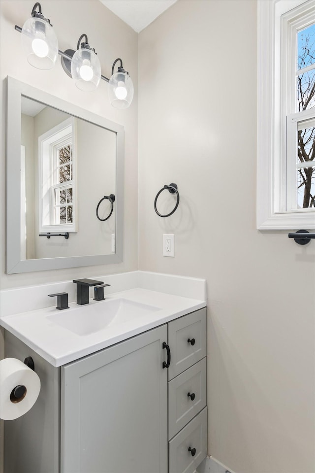 bathroom featuring vanity