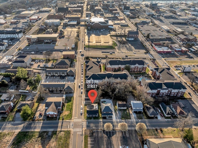 aerial view with a residential view