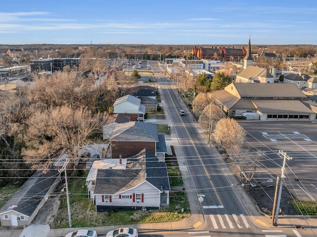 drone / aerial view with a residential view