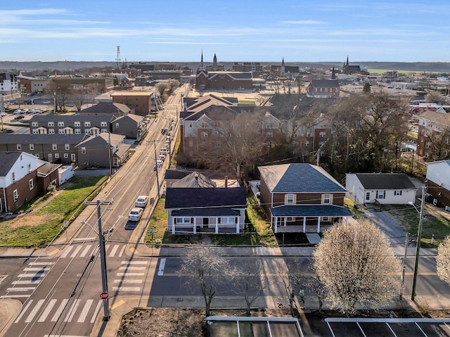 aerial view with a residential view