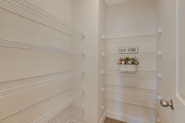 view of pantry