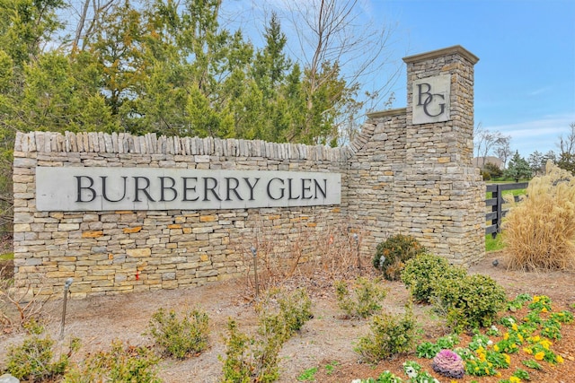 view of community sign