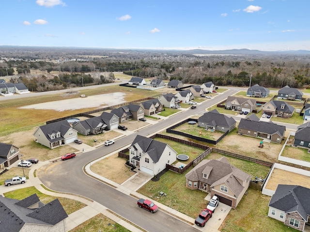 drone / aerial view with a residential view