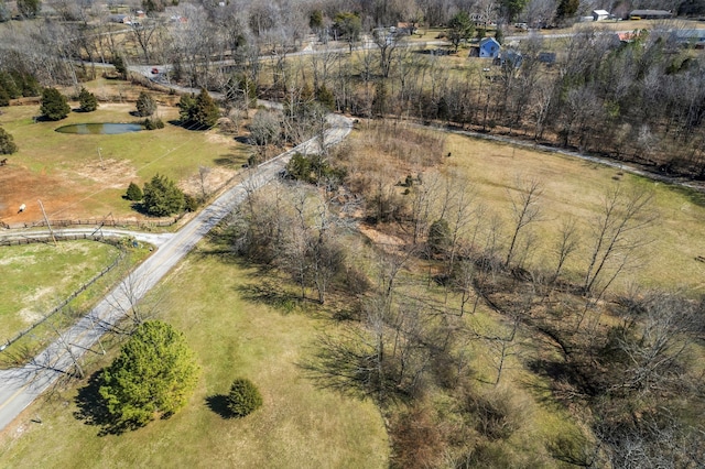 drone / aerial view featuring a rural view