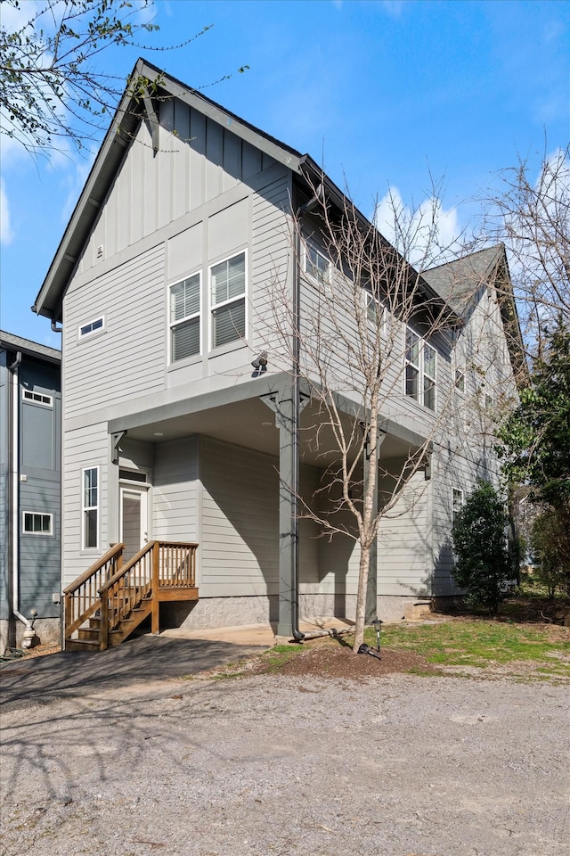 view of front of property with board and batten siding