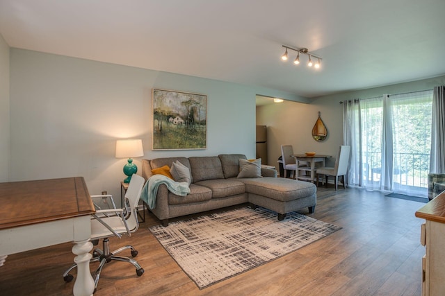living room featuring wood finished floors