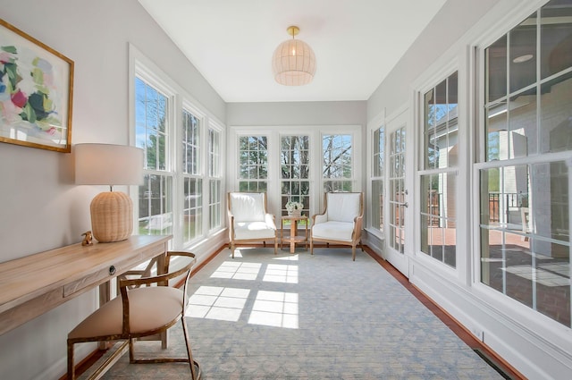 view of sunroom