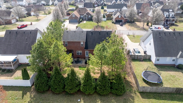 drone / aerial view with a residential view