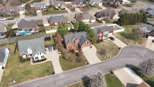 aerial view featuring a residential view