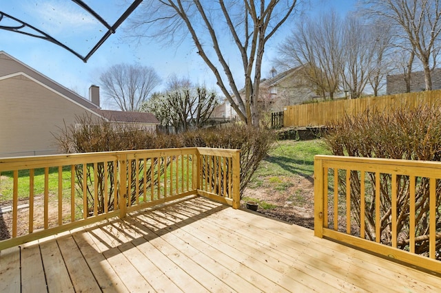 wooden terrace with fence