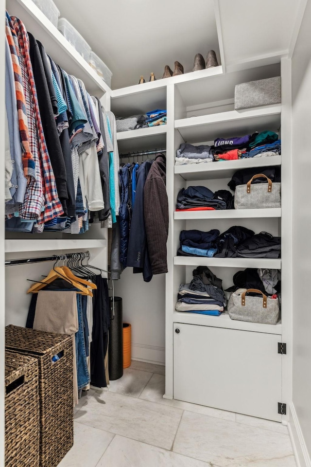 view of walk in closet