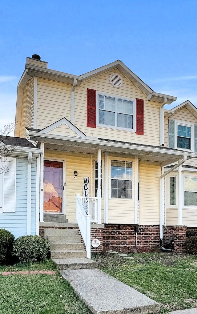 view of front facade with a porch