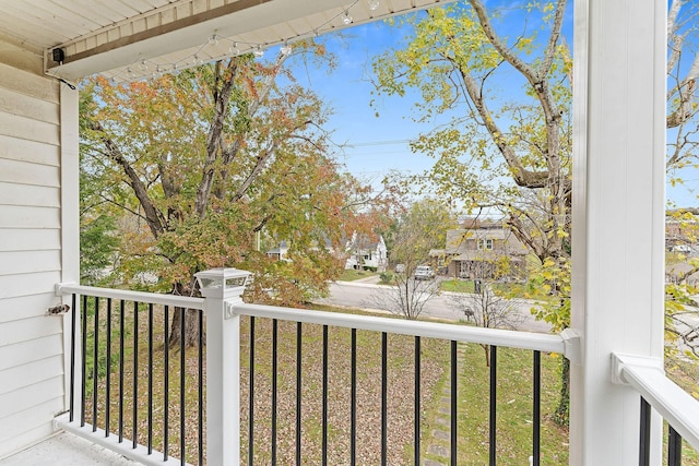 balcony featuring a residential view